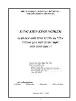 skkn giáo dục giới tính vị thành niên thông qua một số bài học môn sinh học 11 