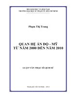 quan hệ ấn độ   mỹ từ năm 2000 đến năm 2010 