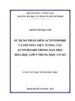 sử dụng phần mềm activinspire và phương tiện tương tác activboard trong dạy học hóa học lớp 9 trung học cơ sở 