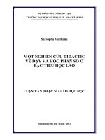 một nghiên cứu didactic về dạy và học phân số ở bậc tiểu học lào 
