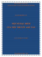 một số đặc điểm của tiểu thuyết amy tan 