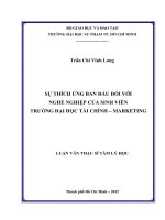 sự thích ứng ban đầu đối với nghề nghiệp của sinh viên trường đại học tài chính – marketing 