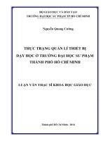thực trạng quản lí thiết bị dạy học ở trường đại học sư phạm thành phố hồ chí minh 