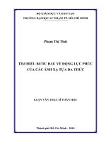 tìm hiểu bước đầu về động lực phức của các ánh xạ tựa đa thức 