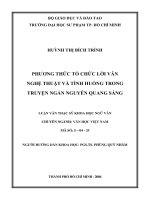 phương thức tổ chức lời văn nghệ thuật và tình huống trong truyện ngắn nguyễn quang sáng 