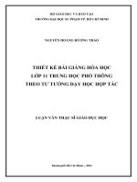 thiết kế bài giảng hóa học lớp 11 trung học phổ thông theo tư tưởng dạy học hợp tác 
