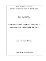 nghiên cứu tính chất của zeolite 4a bằng phương pháp nhiễu xạ tia x 