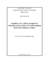 nghiên cứu, chế tạo đệm từ trường dùng cho các thí nghiệm bảo toàn động lượng  
