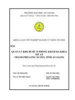 Quản lý kho dược ở phòng khám đa khoa mỹ an thành phố long xuyên, tỉnh an giang 