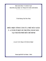 biểu hiện tình cảm của trẻ mẫu giáo 5   6 tuổi ở một số trường mầm non tại thành phố hồ chí minh 