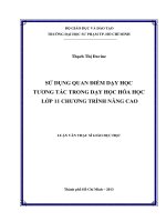 sử dụng quan điểm dạy học tương tác trong dạy học hóa học lớp 11 chương trình nâng cao 