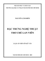 đặc trưng nghệ thuật thơ chế lan viên 