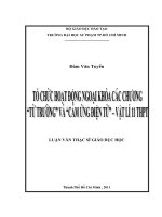 tổ chức hoạt động ngoại khóa các chương “từ trường” và “ cảm ứng điện từ” vật lí 11thpt 