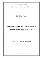 một số tính chất của môđun đồng điều địa phương 