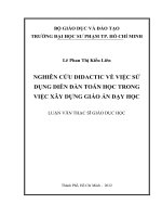 nghiên cứu didactic về việc sử dụng diễn đàn toán học trong việc xây dựng giáo án dạy học 
