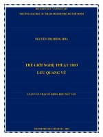 thế giới nghệ thuật thơ lưu quang vũ 