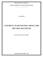 cảm hứng về quê hương trong thơ chữ hán nguyễn du 