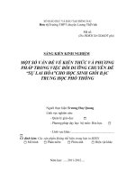 skkn một số vấn đề về KIẾN THỨC VÀ PHƯƠNG PHÁP TRONG VIỆC bồi DƯỠNG CHUYÊN đề “sự lai hóa”CHO HỌC SINH GIỎI bậc TRUNG HỌC PHỔ THÔNG 