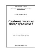 Sự chuyển đổi hệ thống biểu đạt trong dạy học hàm số ở lớp 12 