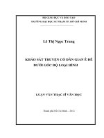 khảo sát truyện cổ dân gian ê đê dưới góc độ loại hình 