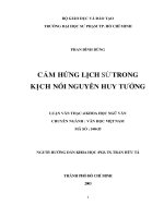 cảm hứng lịch 1t2sử 1t2trong kịch nói nguyễn huy tưởng 