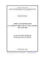 Chiến lược kinh doanh của công ty kho vận và cảng cẩm phả đến năm 2020