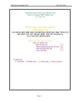 skkn vận DỤNG kết hợp một số PHƯƠNG PHÁP dạy học TÍCH cực để TIẾP cận tác PHẨM CHIẾC THUYỀN NGOÀI XA của NGUYỄN MINH CHÂU 