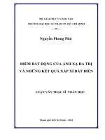 điểm bất động của ánh xạ đa trị và những kết quả xấp xỉ bất biến 