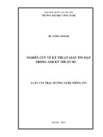 Nghiên cứu về kỹ thuật giấu tin mật trong ảnh kỹ thuật số 