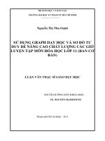 sử dụng graph dạy học và sơ đồ tư duy để nâng cao chất lượng các giờ luyện tập môn hóa học lớp 11 (ban cơ bản) 