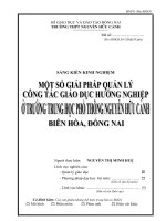 skkn một số GIẢI  PHÁP QUẢN lý CÔNG tác GIÁO dục HƯỚNG NGHIỆP ở TRƯỜNG THPT NGUYỄN hữu CẢNH THÀNH PHỐ BIÊN HOÀ, TỈNH ĐỒNG NAI 