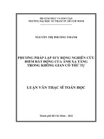 phương pháp lặp suy rộng nghiên cứu điểm bất động của ánh xạ tăng trong không gian có thứ tự 