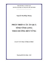 phát triển cây ăn quả tỉnh vĩnh long theo hướng bền vững 
