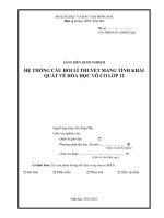 skkn hệ thống câu hỏi lí thuyết mang tính khái quát về hóa học vô cơ 12 