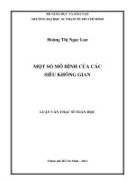 một số mô hình của các siêu không gian 