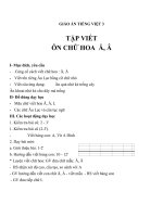 Giáo án tiếng việt 3 tuần 2 bài tập viết   ôn tập chữ hoa ă, â 5 