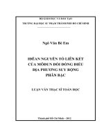 iđêan nguyên tố liên kết của môđun đối đồng điều địa phương suy rộng phân bậc 