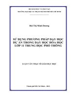 sử dụng phương pháp dạy học dự án trong dạy học hóa học lớp 11 trung học phổ thông 