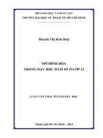 mô hình hóa trong dạy học hàm số ở lớp 12 