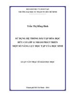 sử dụng hệ thống bài tập hóa học hữu cơ lớp 11 nhằm phát triển một số năng lực học tập của học sinh 