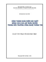hình thành khái niệm xác suất bằng cách giả lập ngẫu nhiên trong môi trường công nghệ thông tin 