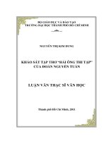 khảo sát tập thơ “hải ông thi tập” của đoàn nguyễn tuấn 