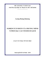 nghiệm tuần hoàn của phương trình vi phân bậc cao với đối số lệch 