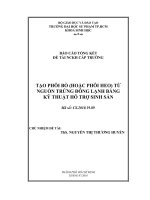 tạo phôi bò (hoặc phôi heo) từ nguồn trứng đông lạnh bằng kỹ thuật hỗ trợ sinh sản 