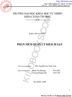 PHẦN MỀM QUẢN LÝ KHÁCH SẠN