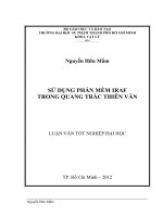 sử dụng phần mềm iraf trong quang trắc thiên văn 