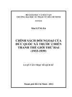 chính sách đối ngoại của đức quốc xã trước chiến tranh thế giới thứ hai (1933 1939) 