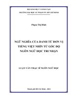 ngữ nghĩa của danh từ đơn vị tiếng việt nhìn từ góc độ ngôn ngữ học tri nhận 