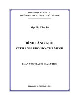 bình đẳng giới ở thành phố hồ chí minh 