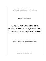 sử dụng phương pháp tình huống trong dạy học hoá học ở trường trung học phổ thông 